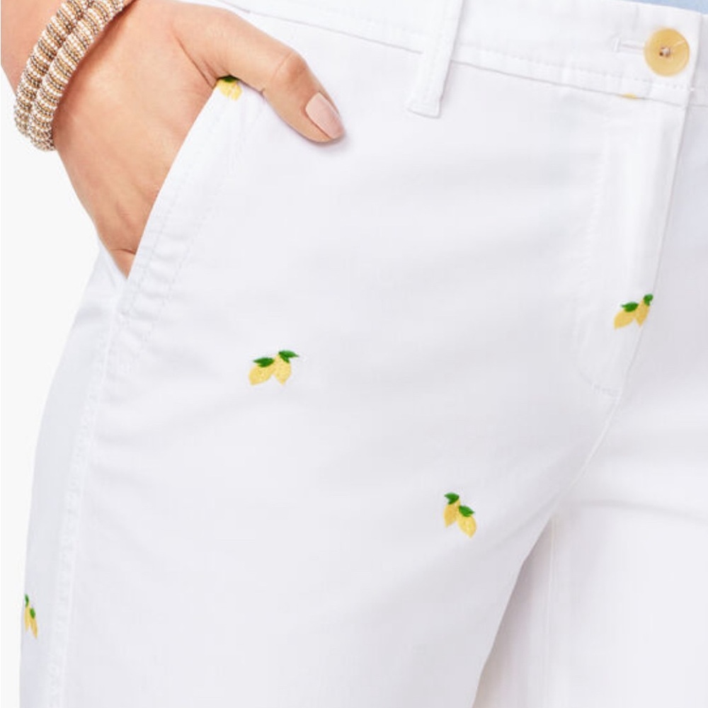 GIRLFRIEND CHINOS - EMBROIDERED LEMONS 4P